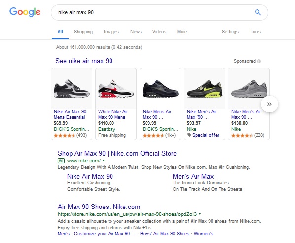 google shopping shoes